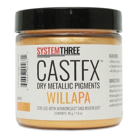 System Three Resins CastFX Dry Metallic Color Pigments, Willapa, 45g 3172S06